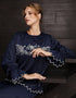 BAJU KURUNG KEDAH CHARLITA (NAVY BLUE)